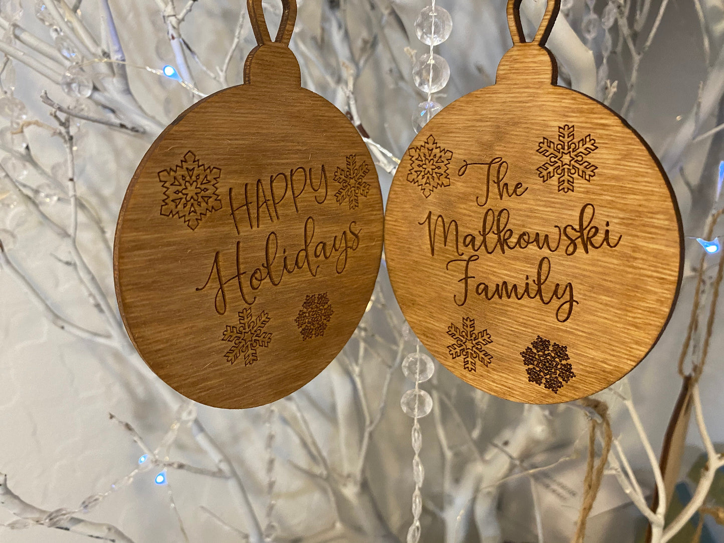 Double Sided Custom Holiday Ornaments