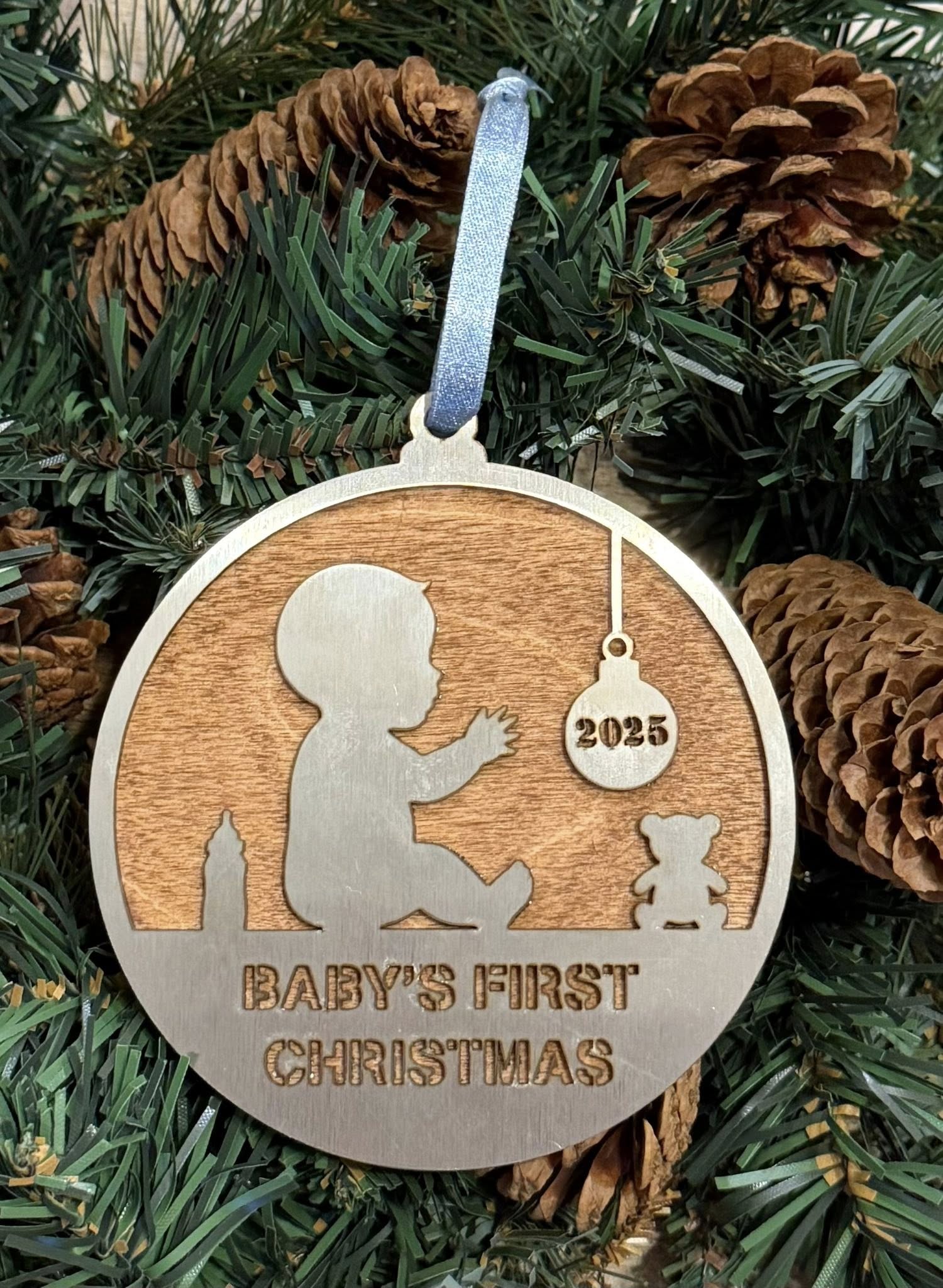 Baby's First Christmas Ornament 2025 Boy — Valley Creations