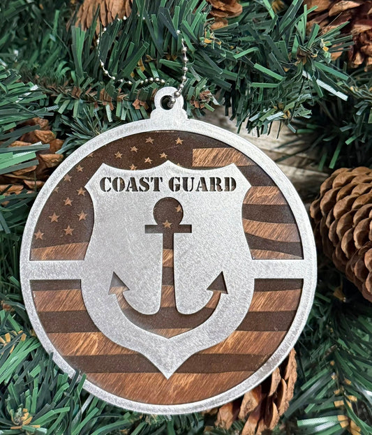 US Coast Guard Anchor Christmas Ornament — Valley Creations
