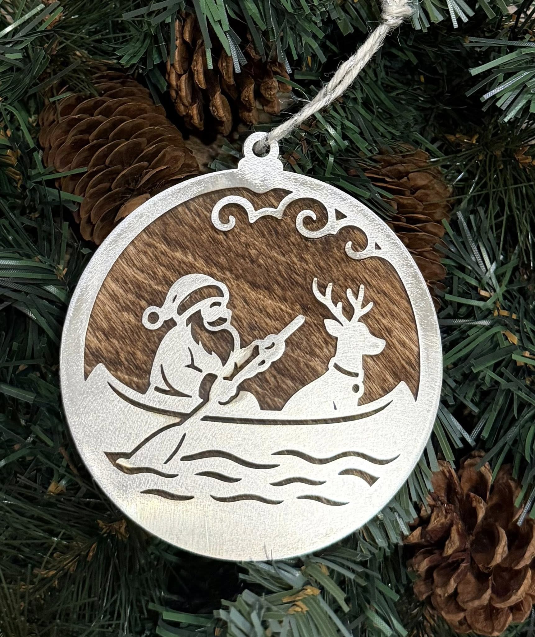 Santa on Canoe — Valley Creations