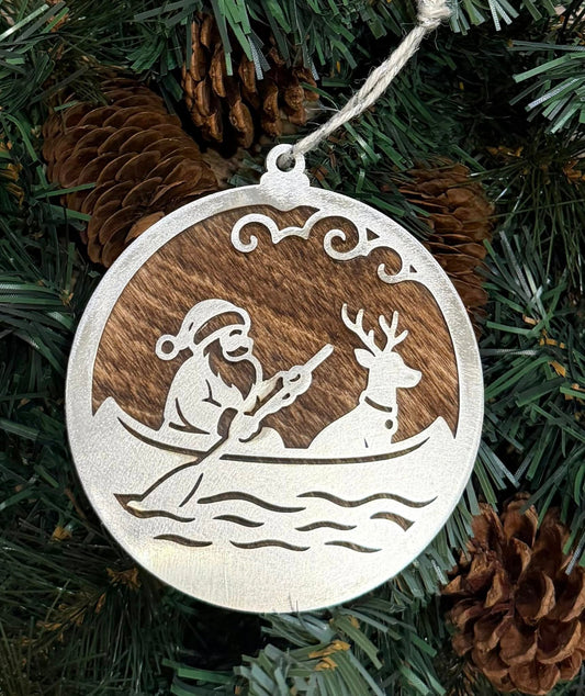 Santa on Canoe — Valley Creations