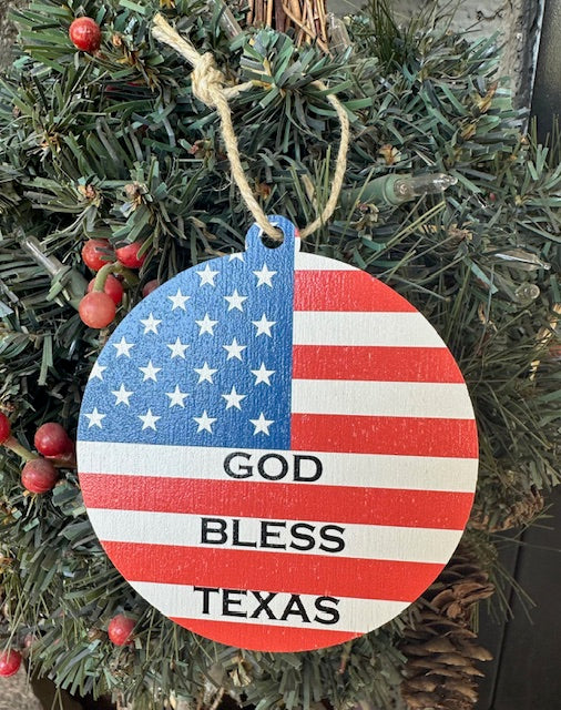 God Bless Texas Holiday Ornament – Celebrate the Lone Star State - Free Shipping