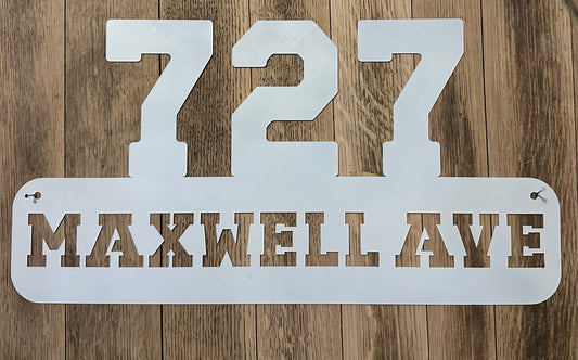 Custom Metal Address Sign - Free Shipping