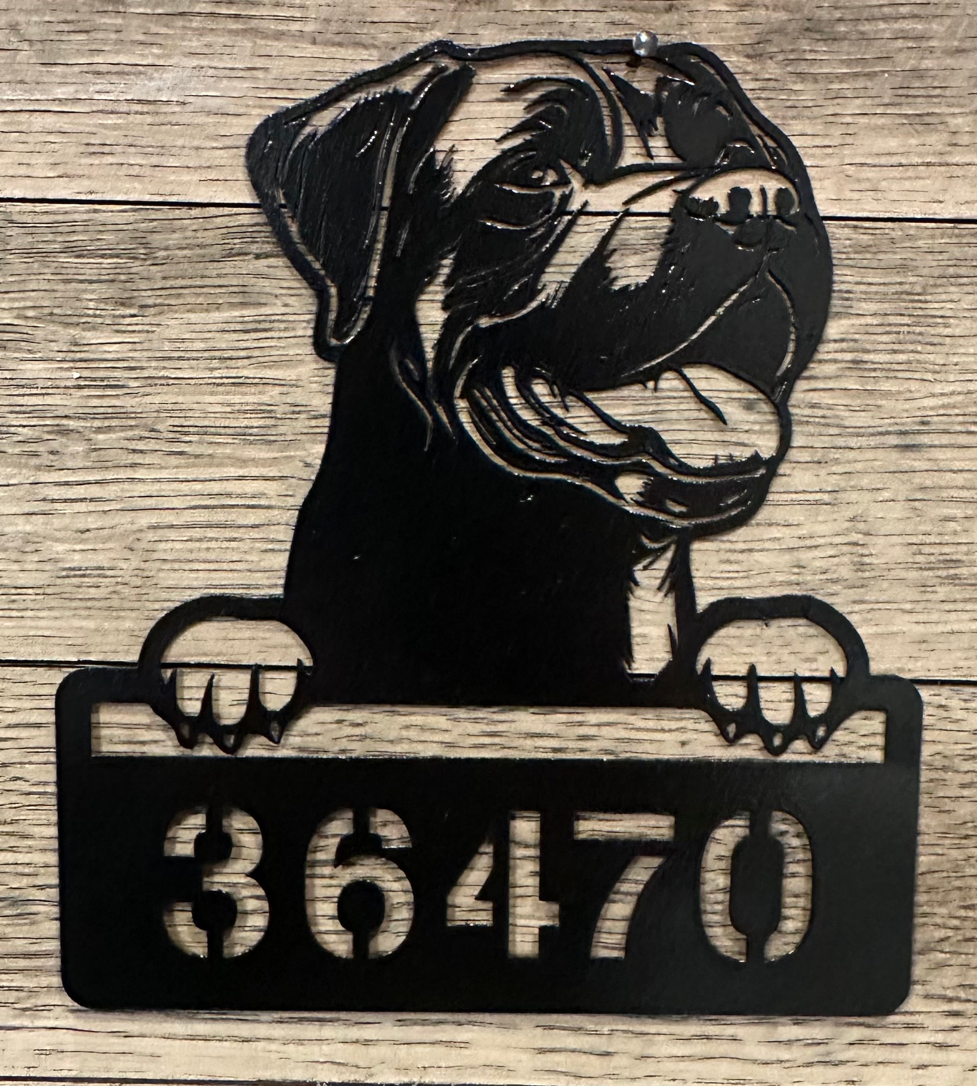 🐾 Custom Cane Corso Address Sign – Personalized Metal House Number — Valley Creations