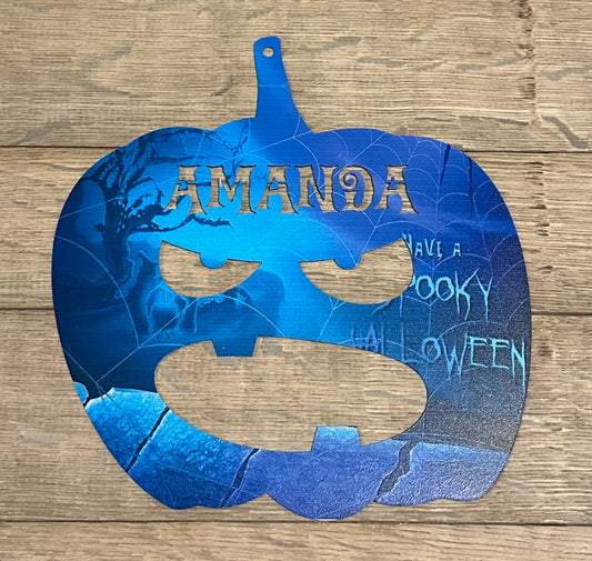 🎃 Custom Pumpkin Halloween Metal Sign - Free Shipping