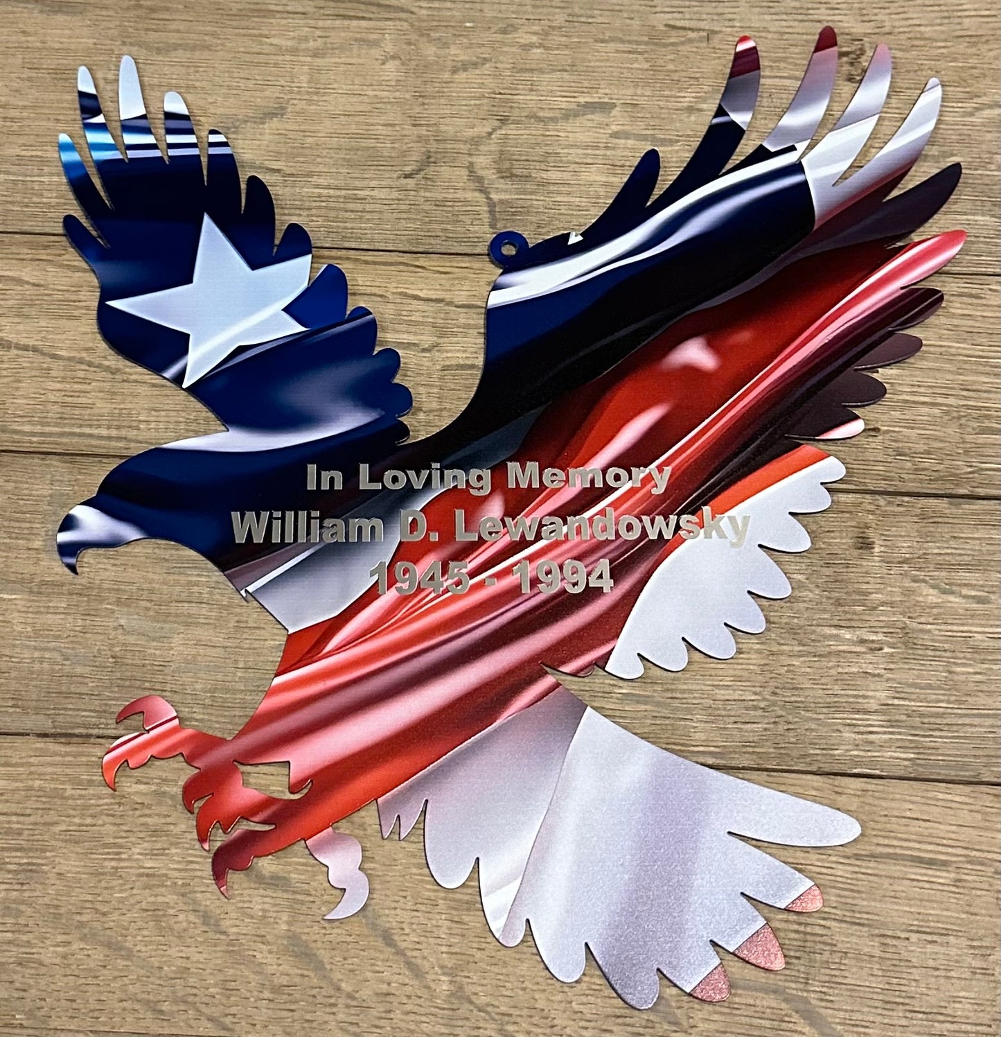 🦅 Custom American Bald Eagle Memorial Metal Sign - Free Shipping