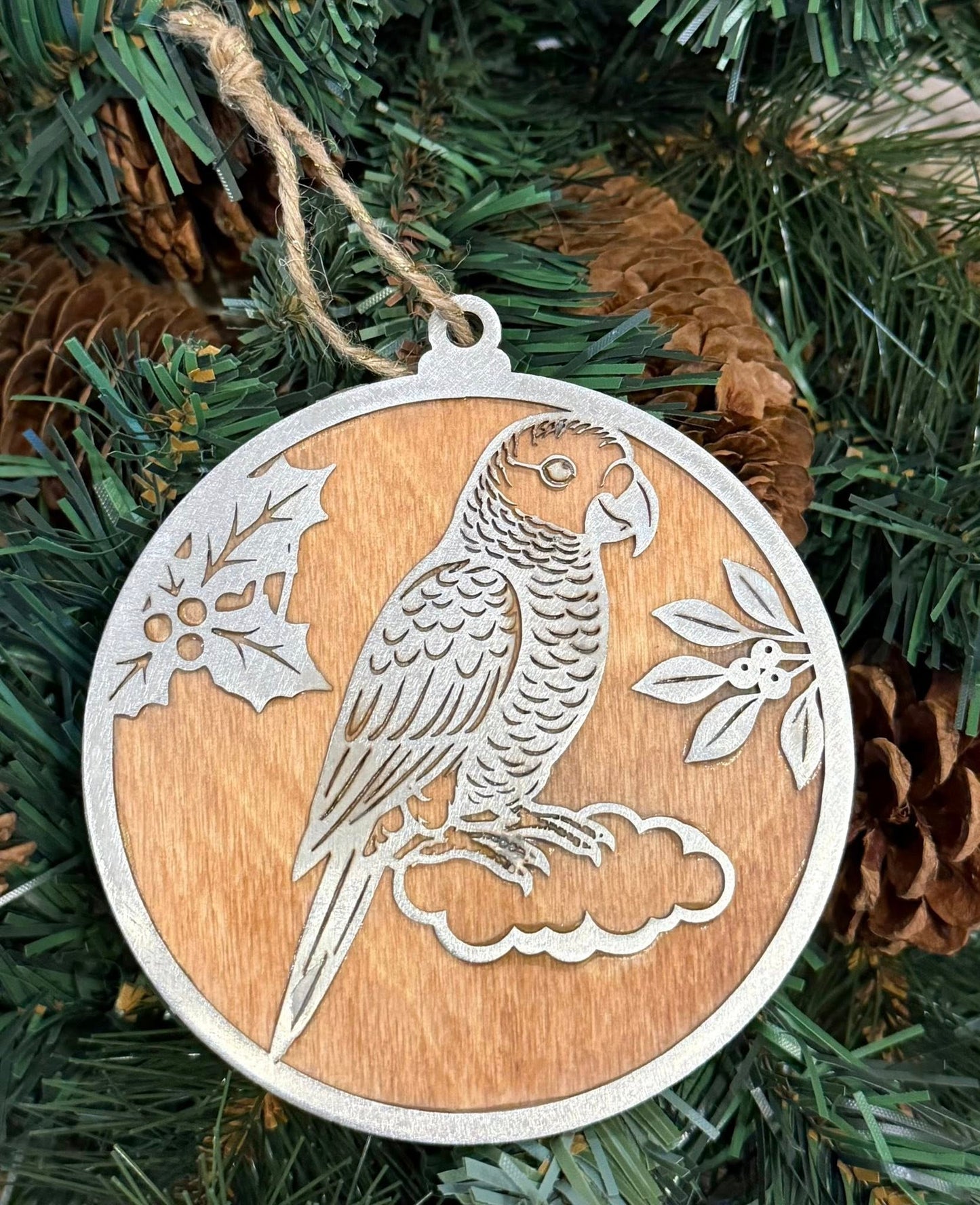 Bird Ornament Collection – Metal Wood Pet Bird Décor – Choose Species – Parrot Gift, Cockatoo, Macaw, Conure, Cockatiel