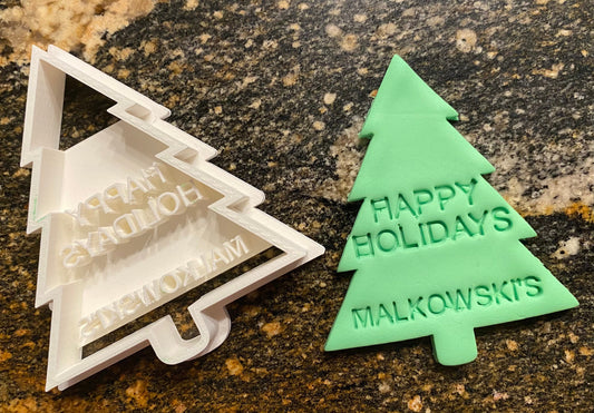 Customizable Christmas Tree Cookie Cutter