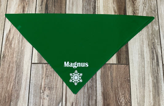 Personalized Dog Bandana - Snowflake - Free Shipping!