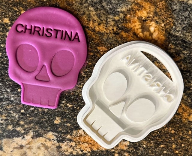 Personalized Skull Cookie Cutter