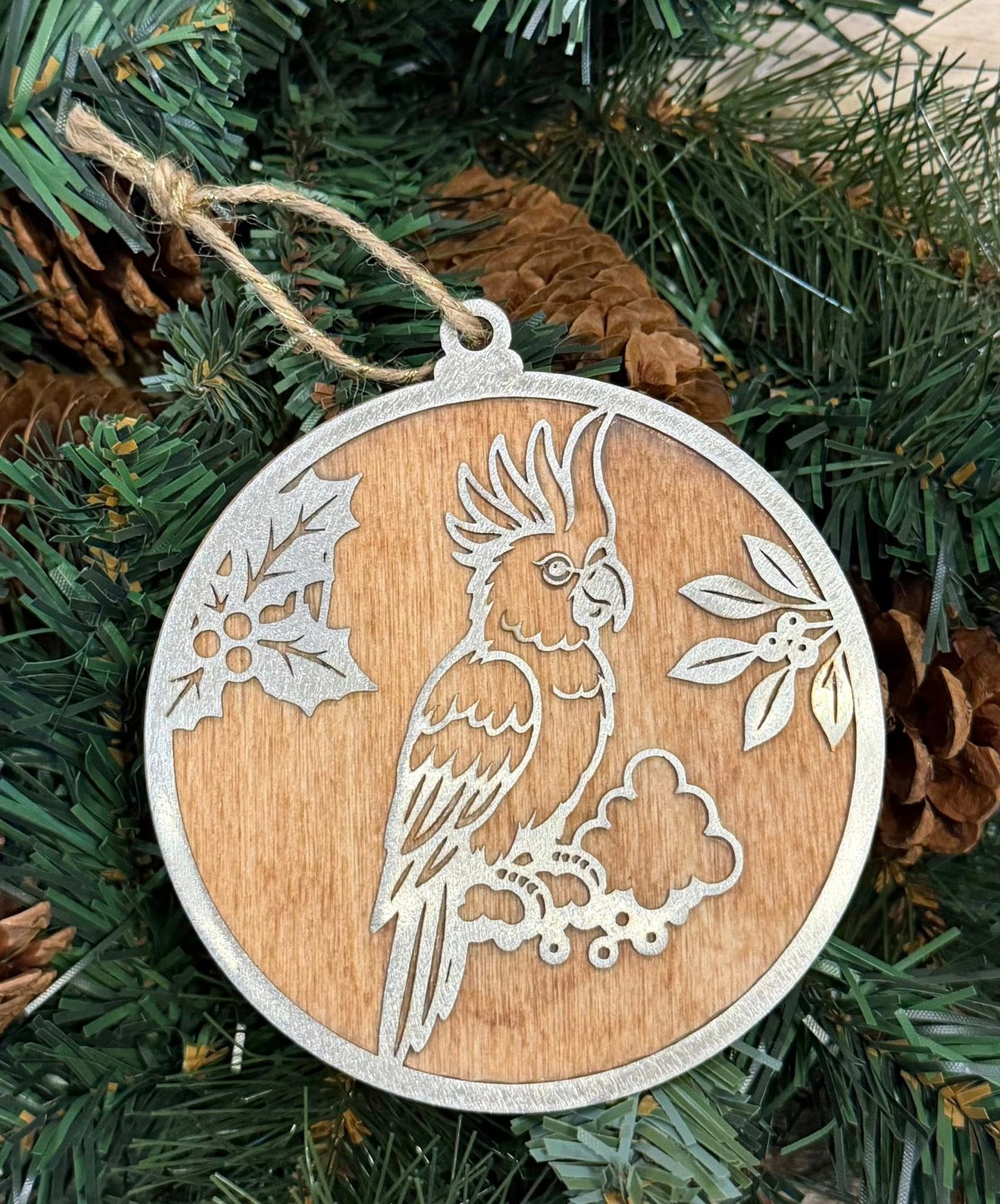 Bird Ornament Collection – Metal Wood Pet Bird Décor – Choose Species – Parrot Gift, Cockatoo, Macaw, Conure, Cockatiel